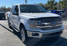 Camioneta Ford F150 Lariat 2018 en color negro, vista lateral, mostrando el diseño del pickup de la marca Preventas Carmexio.